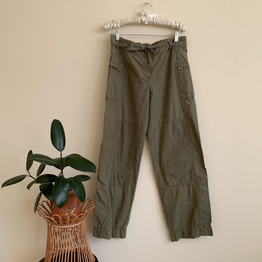 J Crew Olive Straight Leg Cargo Military Pants